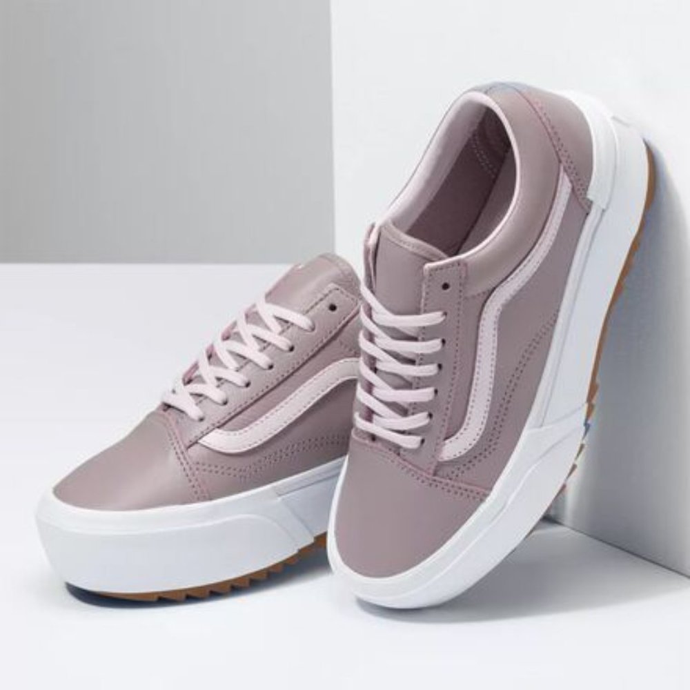 Brand New Vans Stacked Old Skool Leather Platform